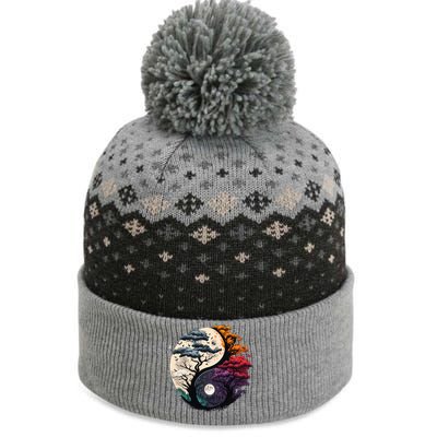 Tree Of Life Yin Yang The Baniff Cuffed Pom Beanie