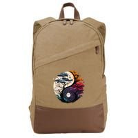 Tree Of Life Yin Yang Cotton Canvas Backpack