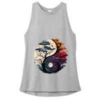 Tree Of Life Yin Yang Ladies PosiCharge Tri-Blend Wicking Tank