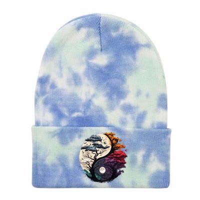 Tree Of Life Yin Yang Tie Dye 12in Knit Beanie