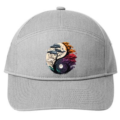 Tree Of Life Yin Yang 7-Panel Snapback Hat