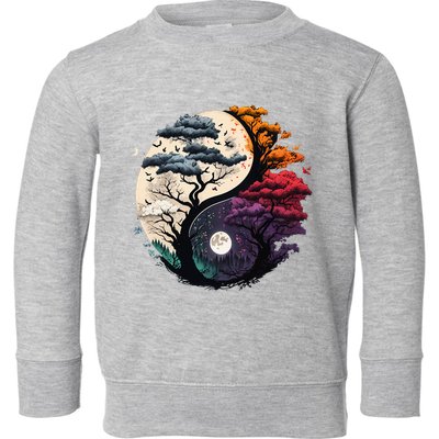 Tree Of Life Yin Yang Toddler Sweatshirt