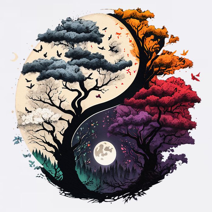 Tree Of Life Yin Yang Performance Shirt