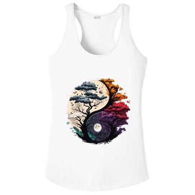 Tree Of Life Yin Yang Ladies PosiCharge Competitor Racerback Tank