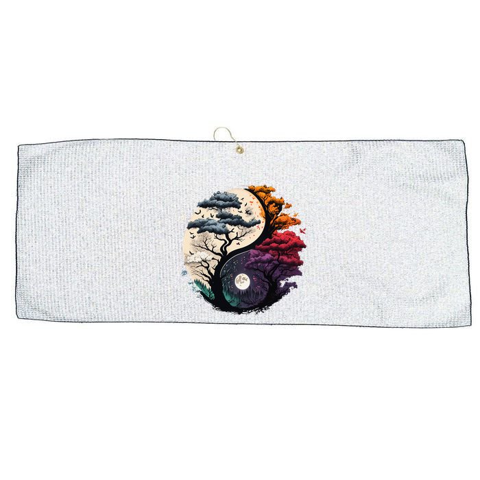 Tree Of Life Yin Yang Large Microfiber Waffle Golf Towel