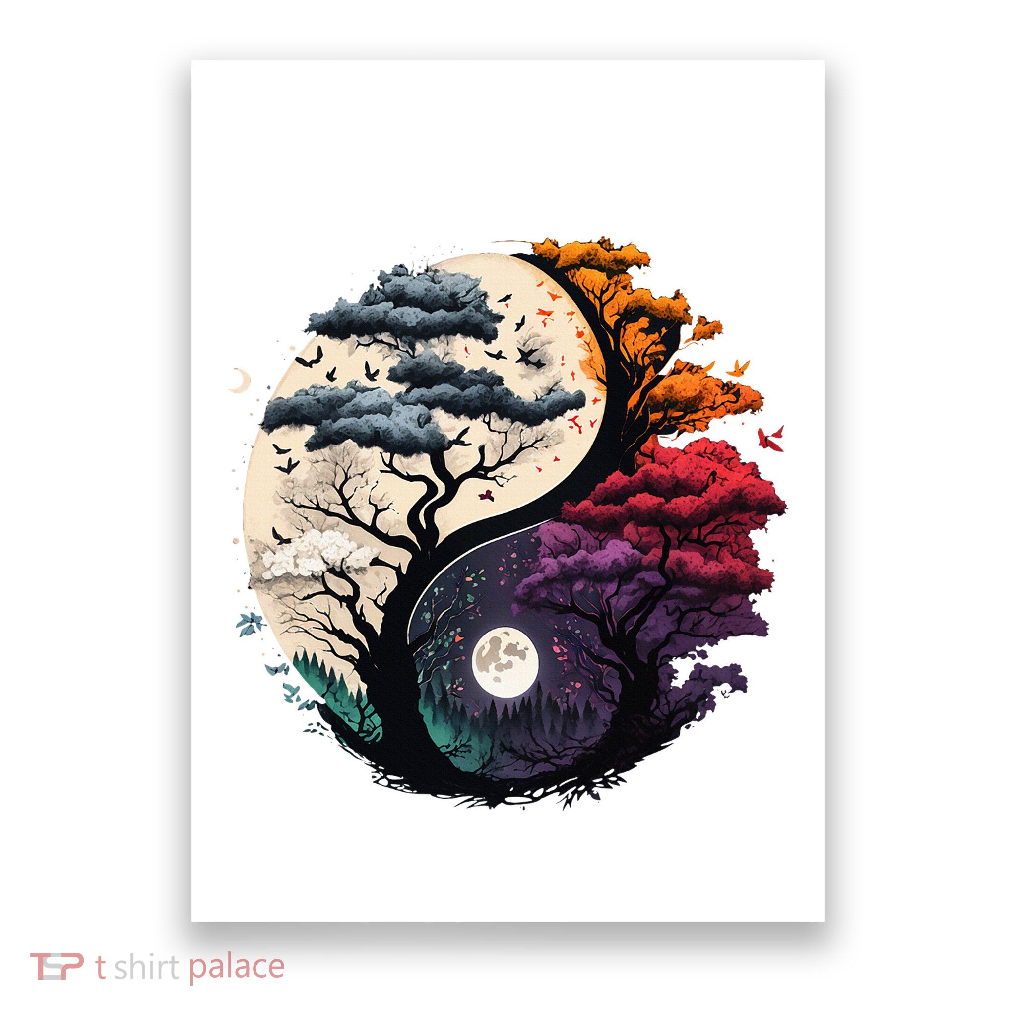 Tree Of Life Yin Yang Poster