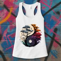 Tree Of Life Yin Yang Womens Tank Top