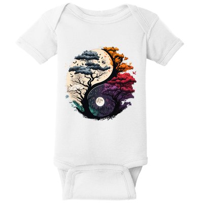 Tree Of Life Yin Yang Baby Bodysuit