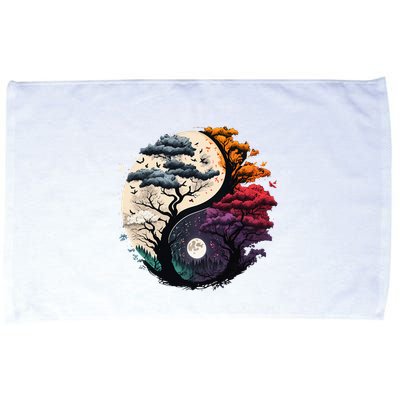 Tree Of Life Yin Yang Microfiber Hand Towel
