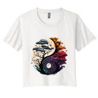 Tree Of Life Yin Yang Crop Top
