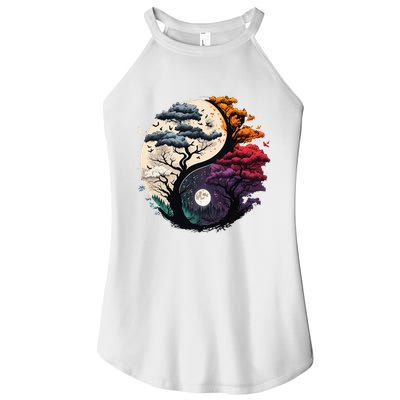Tree Of Life Yin Yang Women's Perfect Tri Rocker Tank