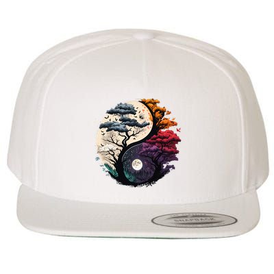 Tree Of Life Yin Yang Wool Snapback Cap