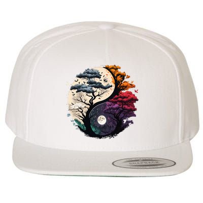 Tree Of Life Yin Yang Wool Snapback Cap