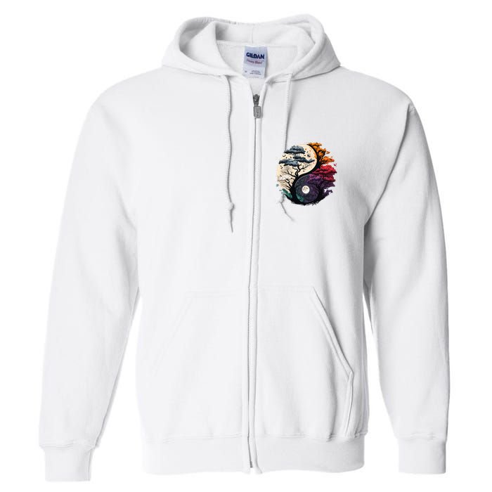 Tree Of Life Yin Yang Full Zip Hoodie