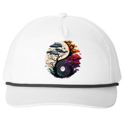 Tree Of Life Yin Yang Snapback Five-Panel Rope Hat