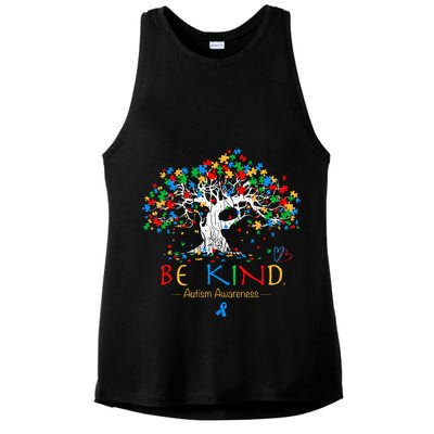 Tree Of Life Autism Awareness Month Puzzle ASD Supporter Ladies PosiCharge Tri-Blend Wicking Tank