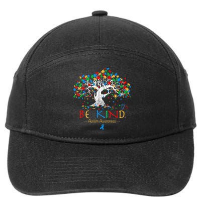Tree Of Life Autism Awareness Month Puzzle ASD Supporter 7-Panel Snapback Hat