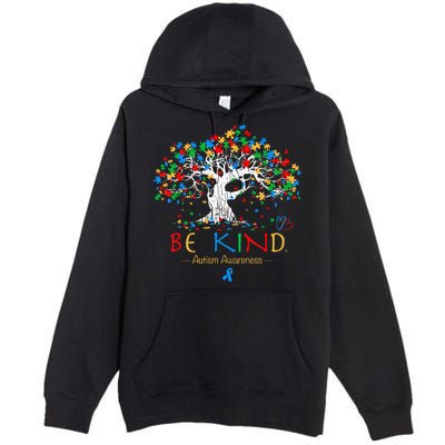 Tree Of Life Autism Awareness Month Puzzle ASD Supporter Premium Pullover Hoodie