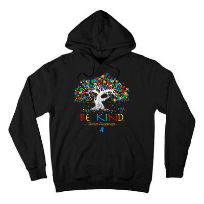 Tree Of Life Autism Awareness Month Puzzle ASD Supporter Tall Hoodie
