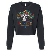 Tree Of Life Autism Awareness Month Puzzle ASD Supporter Cropped Pullover Crew