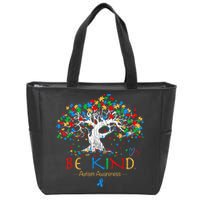 Tree Of Life Autism Awareness Month Puzzle ASD Supporter Zip Tote Bag