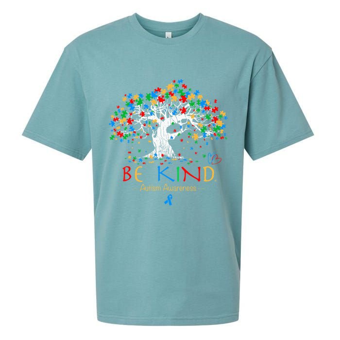 Tree Of Life Autism Awareness Month Puzzle ASD Supporter Sueded Cloud Jersey T-Shirt