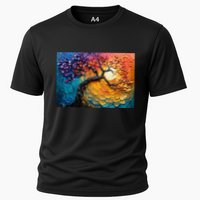 Tree Of Life Oil Painting Cooling Performance Crew T-Shirt