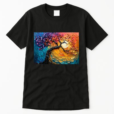 Tree Of Life Oil Painting Tall T-Shirt
