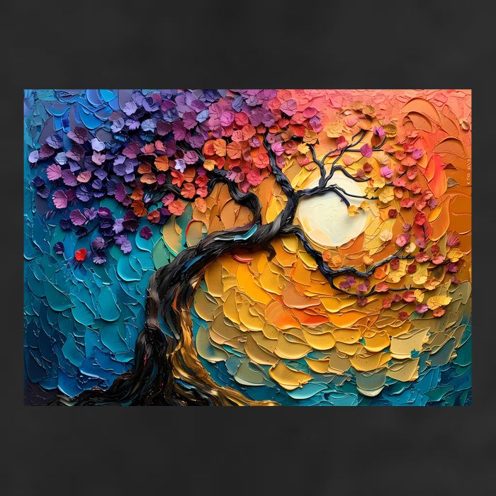 Tree Of Life Oil Painting Adult Drive Performance Visor