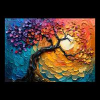 Tree Of Life Oil Painting Ladies Long Sleeve Shirt