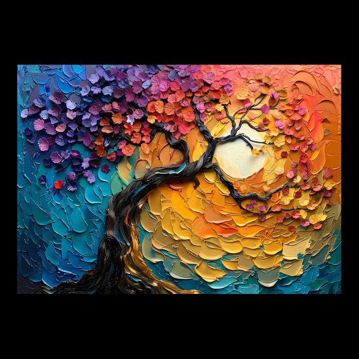 Tree Of Life Oil Painting Ladies Long Sleeve Shirt