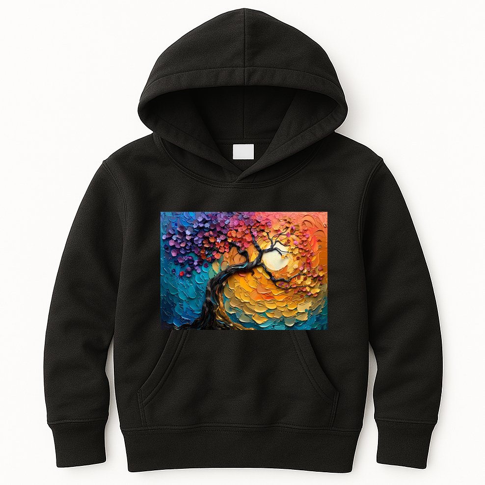 Tree Of Life Oil Painting Kids Hoodie