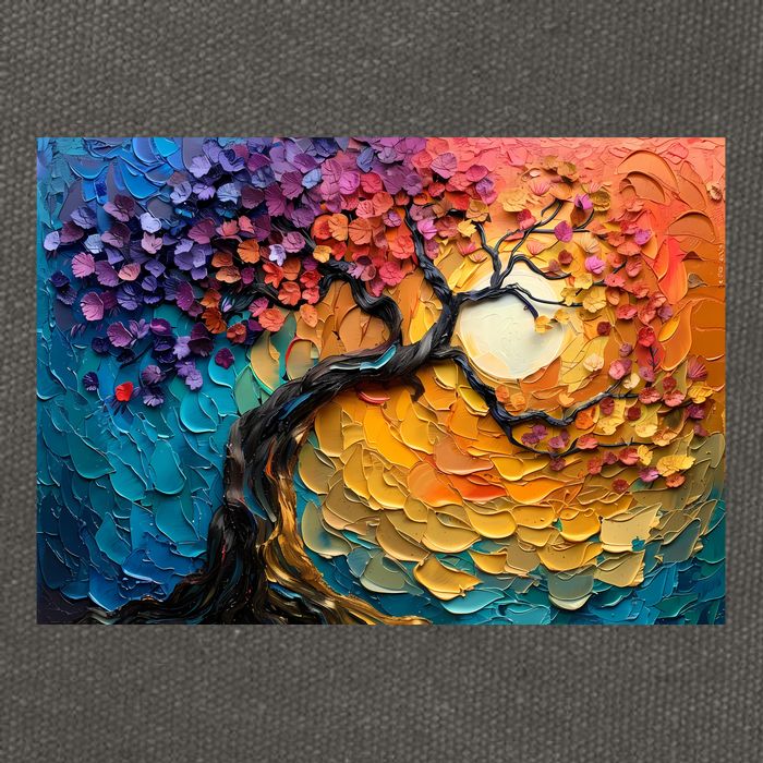 Tree Of Life Oil Painting Cotton Canvas Backpack
