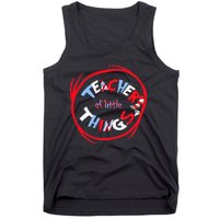 Teacher Of Little Things Gift For Teacher Cat In Hat Tank Top