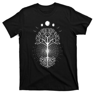 Tree Of Life Moons Phases Cool Meditation Yoga Lover Gift T-Shirt