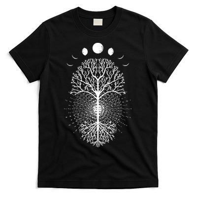 Tree Of Life Moons Phases Cool Meditation Yoga Lover Gift T-Shirt