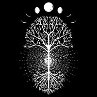 Tree Of Life Moons Phases Cool Meditation Yoga Lover Gift Drawstring Bag