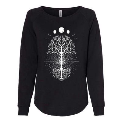 Tree Of Life Moons Phases Cool Meditation Yoga Lover Gift Womens California Wash Sweatshirt