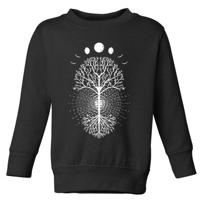 Tree Of Life Moons Phases Cool Meditation Yoga Lover Gift Toddler Sweatshirt