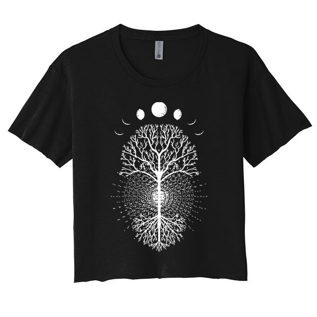 Tree Of Life Moons Phases Cool Meditation Yoga Lover Gift Crop Top