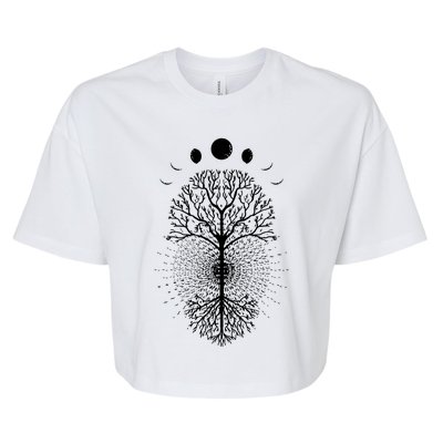 Tree Of Life Moons Phases Cool Meditation Yoga Lover Gift Bella+Canvas Jersey Crop Tee