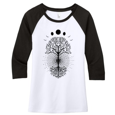 Tree Of Life Moons Phases Cool Meditation Yoga Lover Gift Women's Tri-Blend 3/4-Sleeve Raglan Shirt