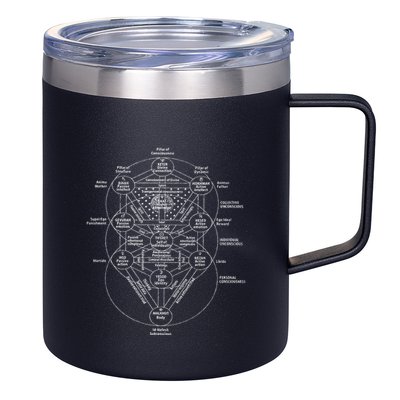 Tree Of Life Kabbalah Esoteric Judaism 10 Sephirot 12oz Stainless Steel Coffee Mug
