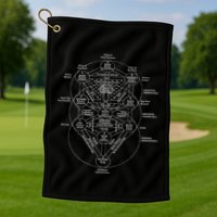 Tree Of Life Kabbalah Esoteric Judaism 10 Sephirot Golf Towel
