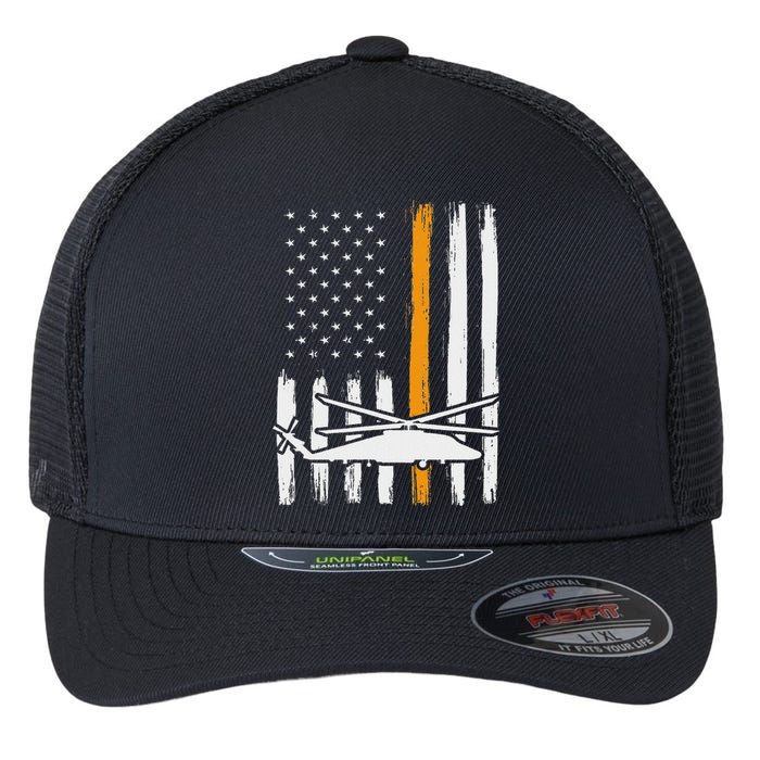 Thin Orange Line Search And Rescue Retired Coast Guard Flexfit Unipanel Trucker Cap