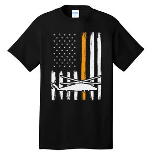 Thin Orange Line Search And Rescue Retired Coast Guard Tall T-Shirt