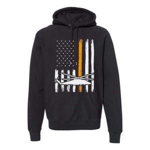 Thin Orange Line Search And Rescue Retired Coast Guard Premium Hoodie