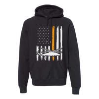 Thin Orange Line Search And Rescue Retired Coast Guard Premium Hoodie