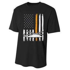 Thin Orange Line Search And Rescue Retired Coast Guard Performance Sprint T-Shirt