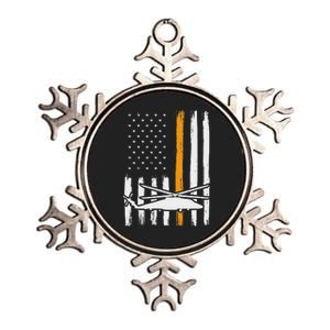 Thin Orange Line Search And Rescue Retired Coast Guard Metallic Star Ornament